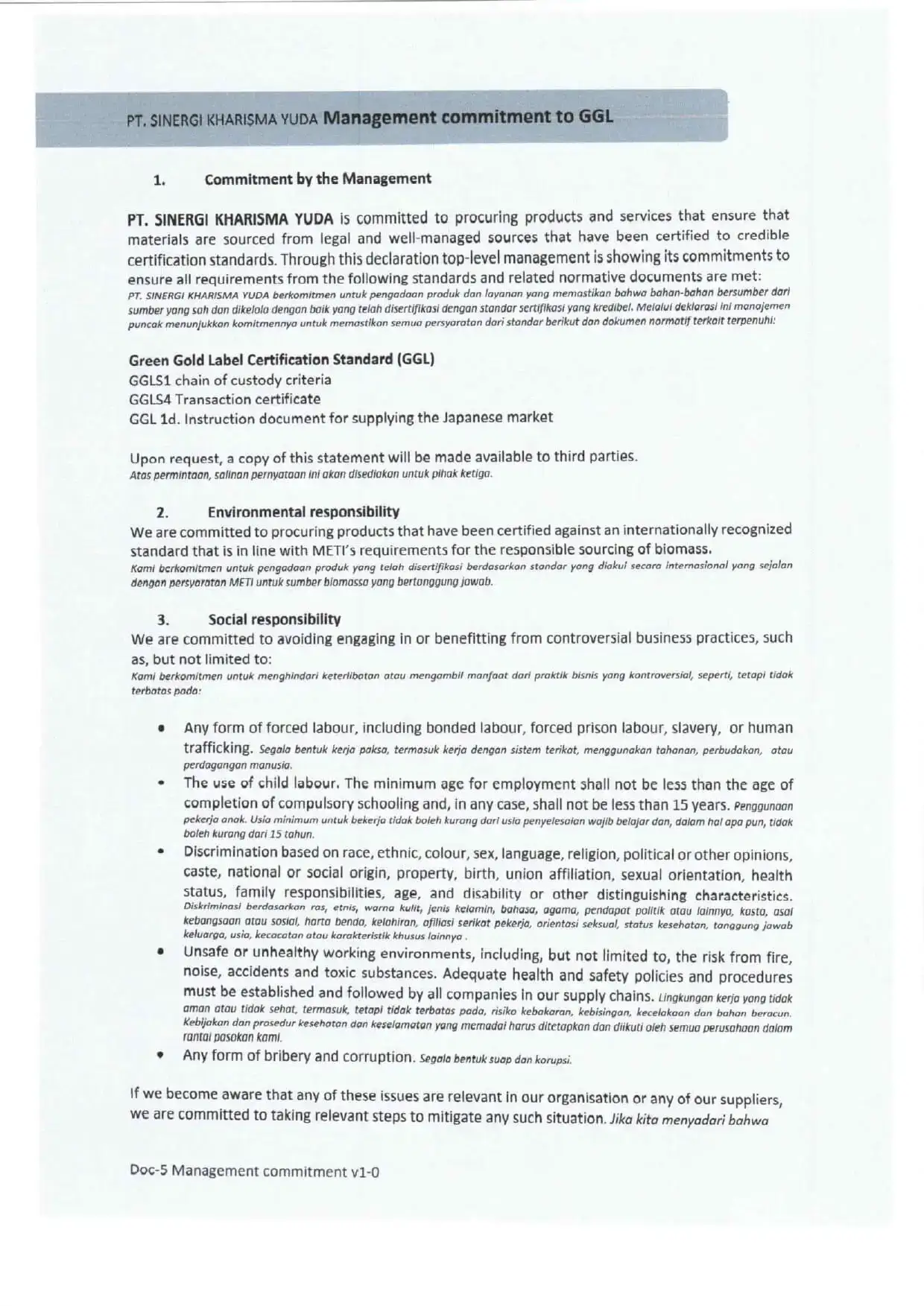 Certificate Document